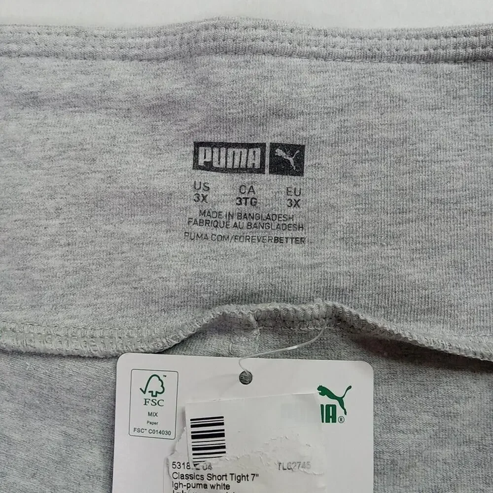 Puma Classics Biker Shorts Women's 3X Gray 7